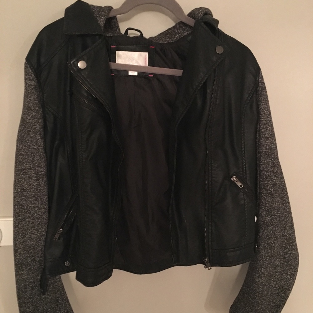 Hooded Leather Jacket